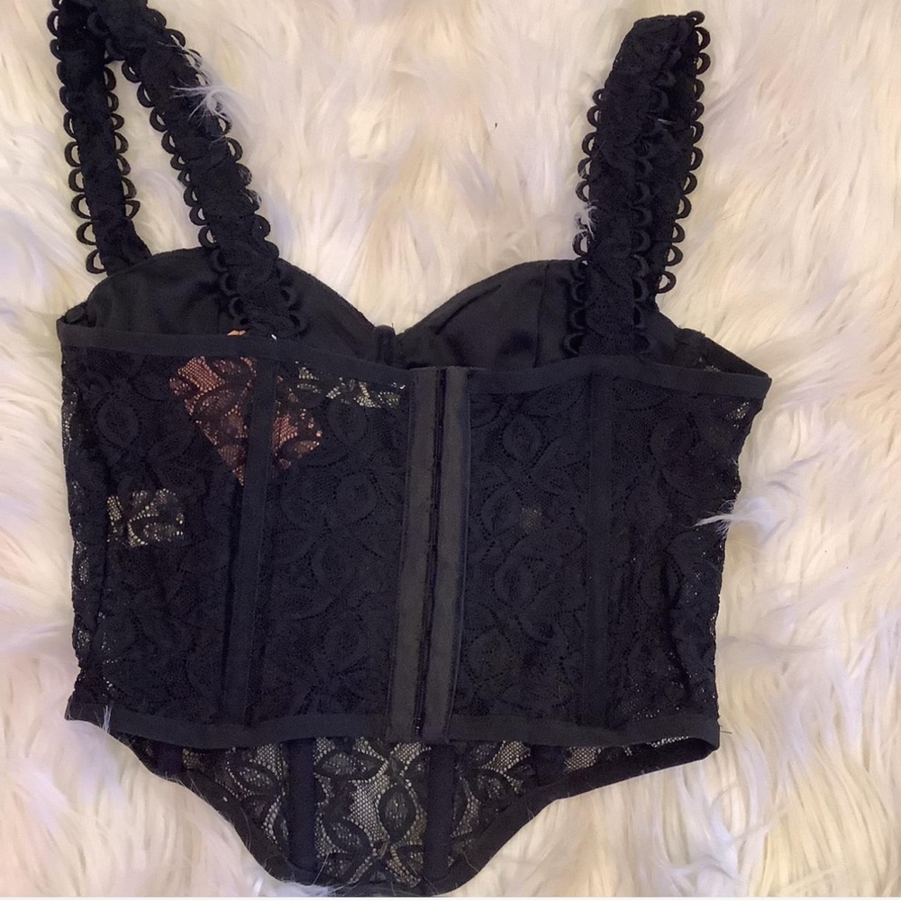 black lace top
